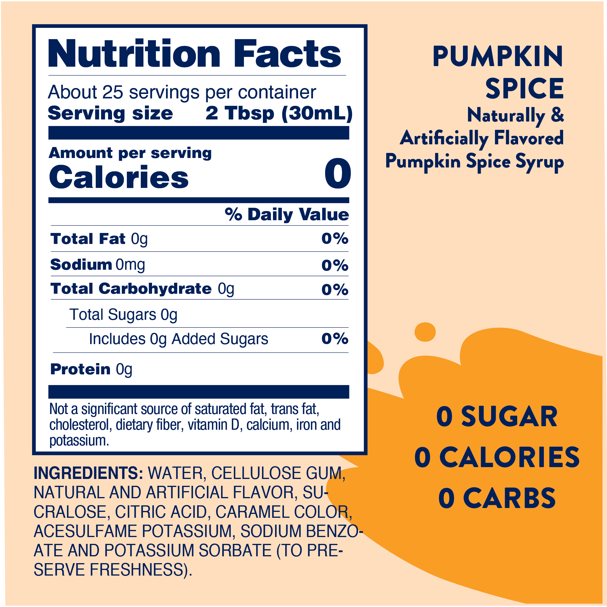Pumpkin Spice Syrup - Sugar Free