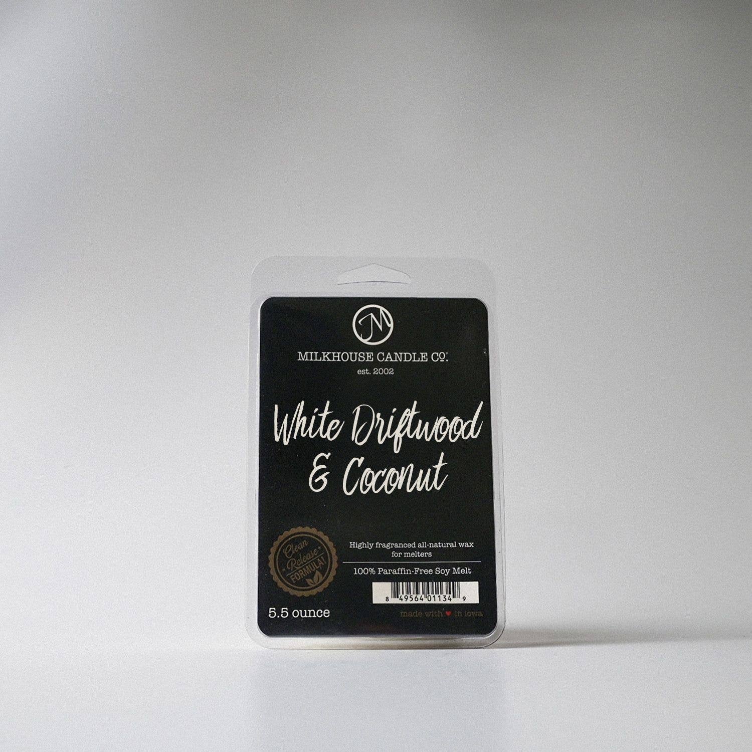 5.5 oz Wax Melts: White Driftwood & Coconut