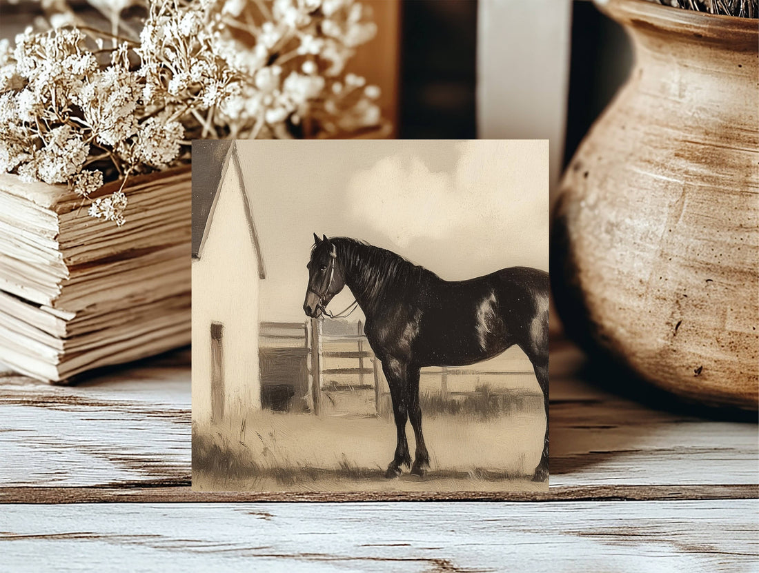 Insert Black Horse for Square Frame