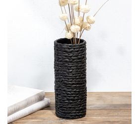 Black Braided Vase