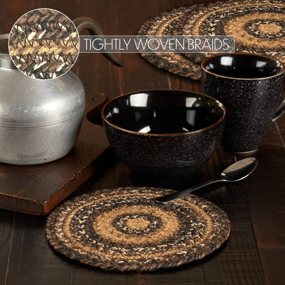 Espresso Braided Jute Trivet