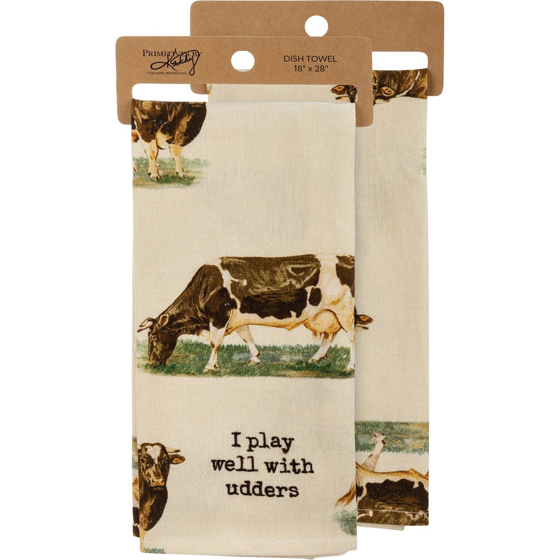 I Play Udders Kitchen Towel