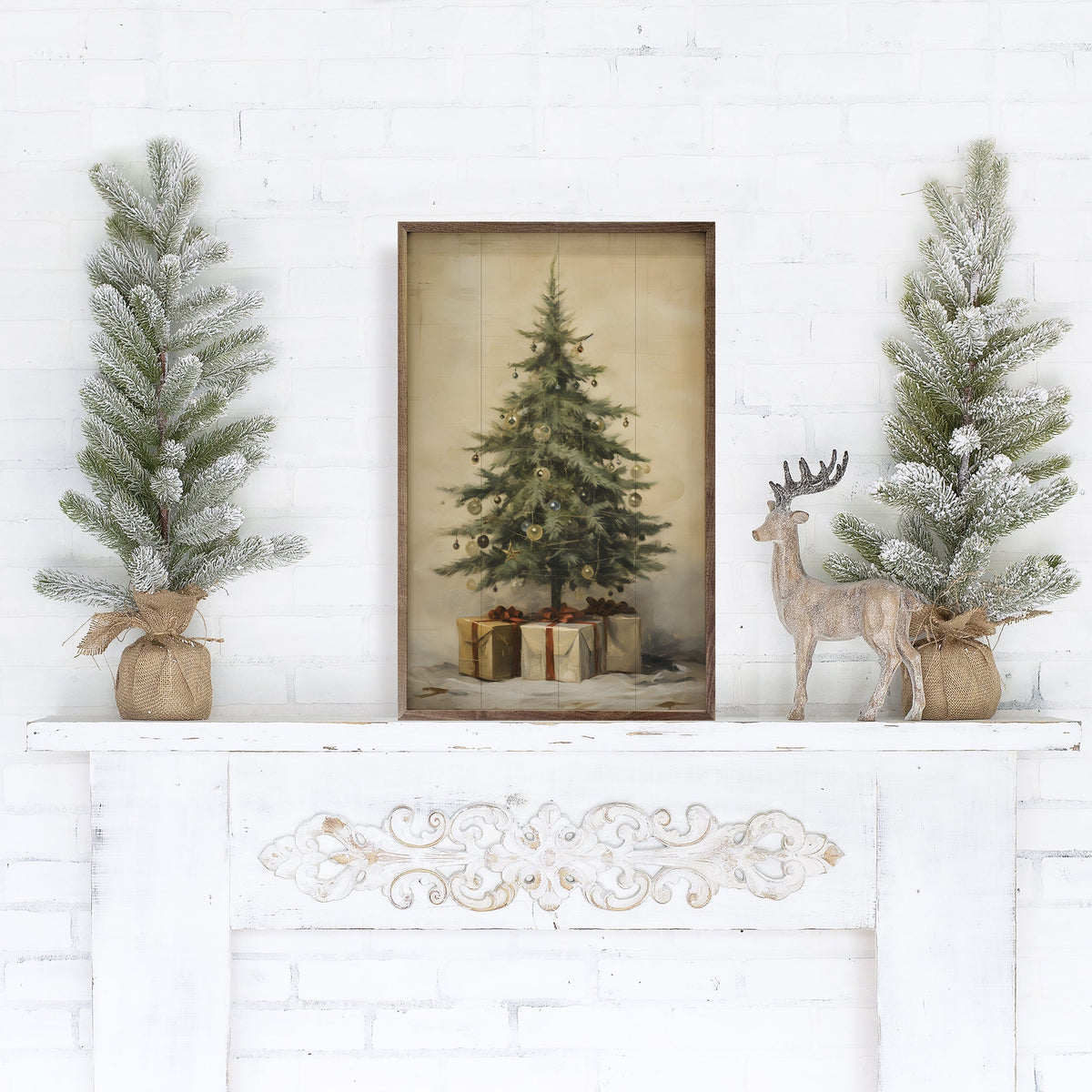 Christmas Tree With Presents II By Petals Prints Designs