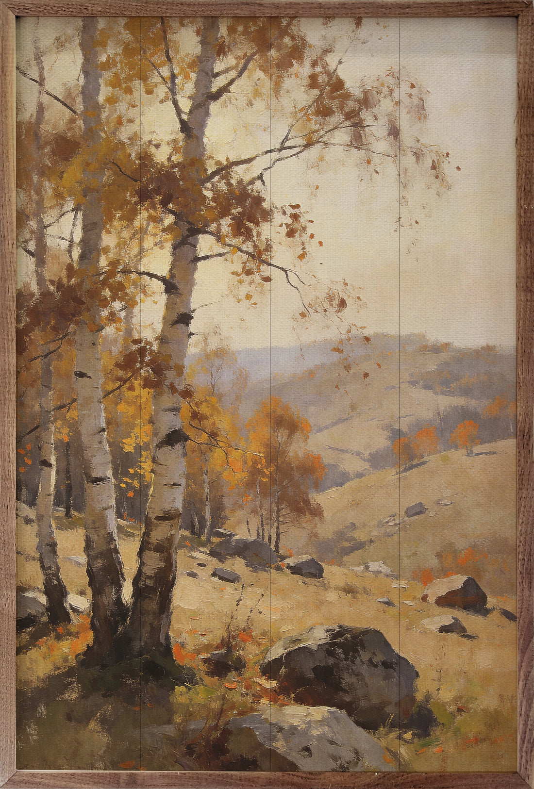 Golden Birch In Autumn Hills