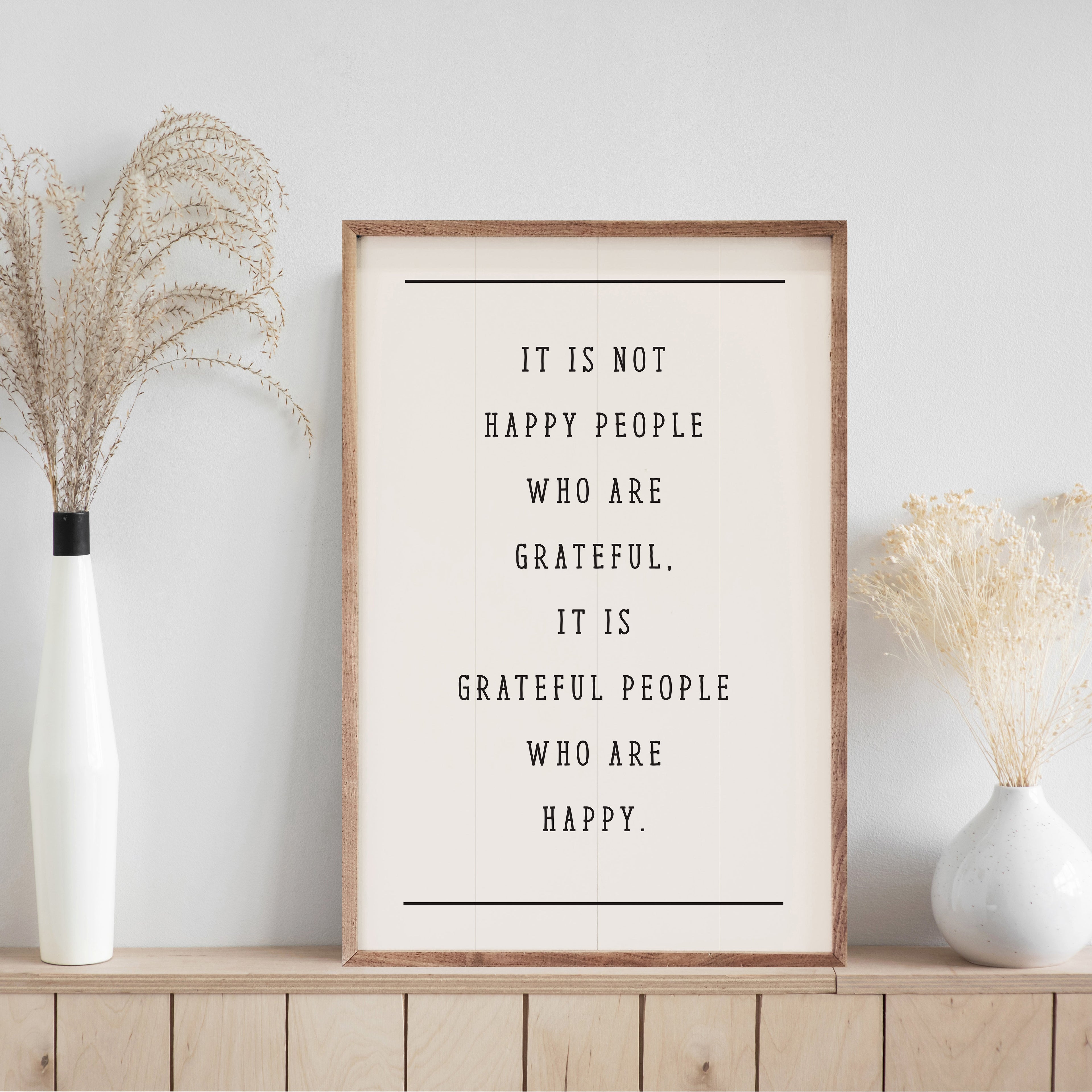 Grateful People Who Are Happy White
