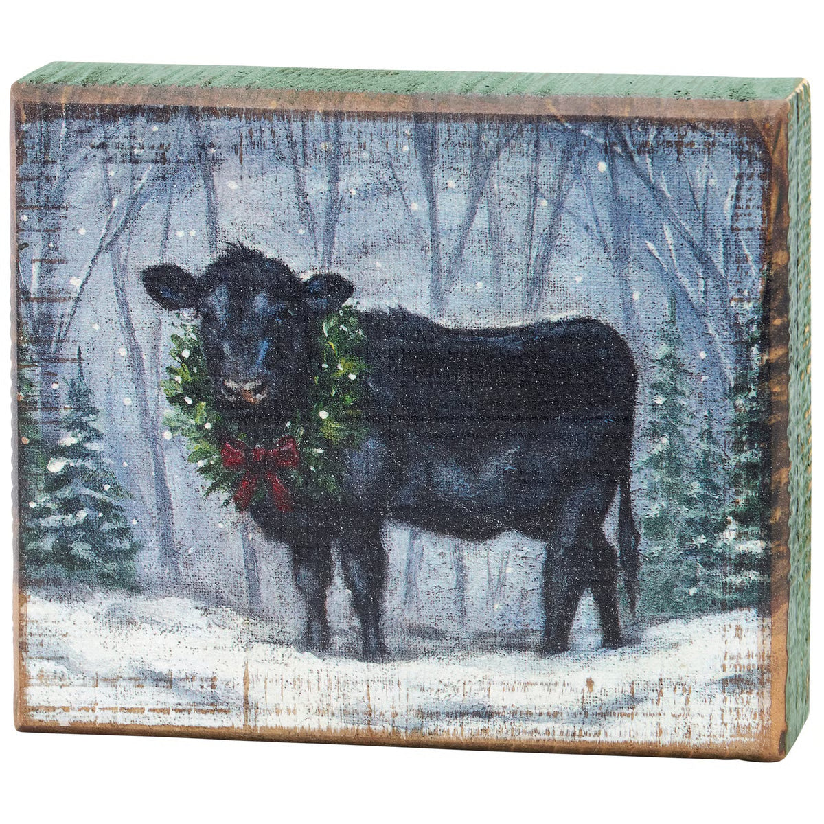 Snowy Angus Block Sign