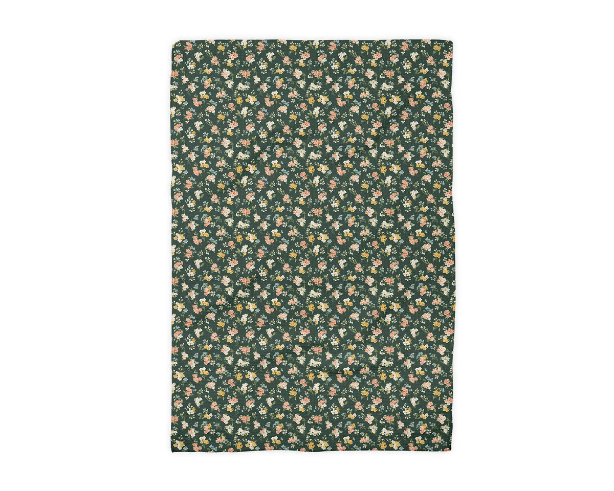 Fall Floral Waffle Weave Kitchen Towel Autumn Flower Boho