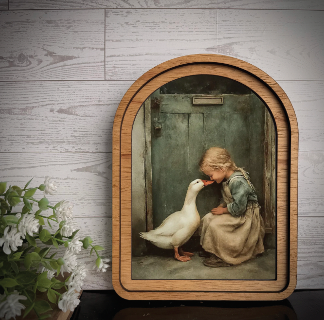 Arch Frame Art Print Duck Goose Girl
