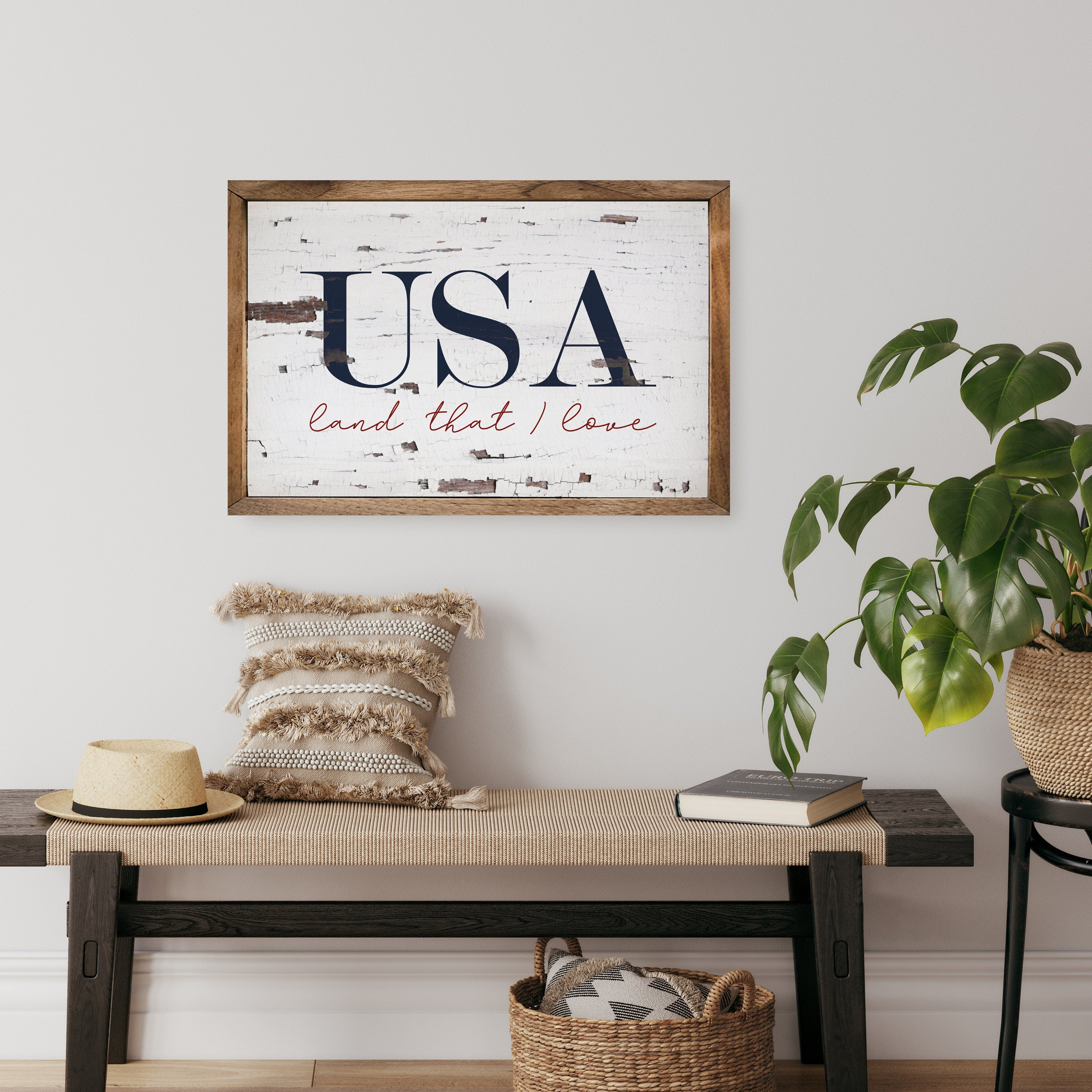 USA Land That I Love Whitewash