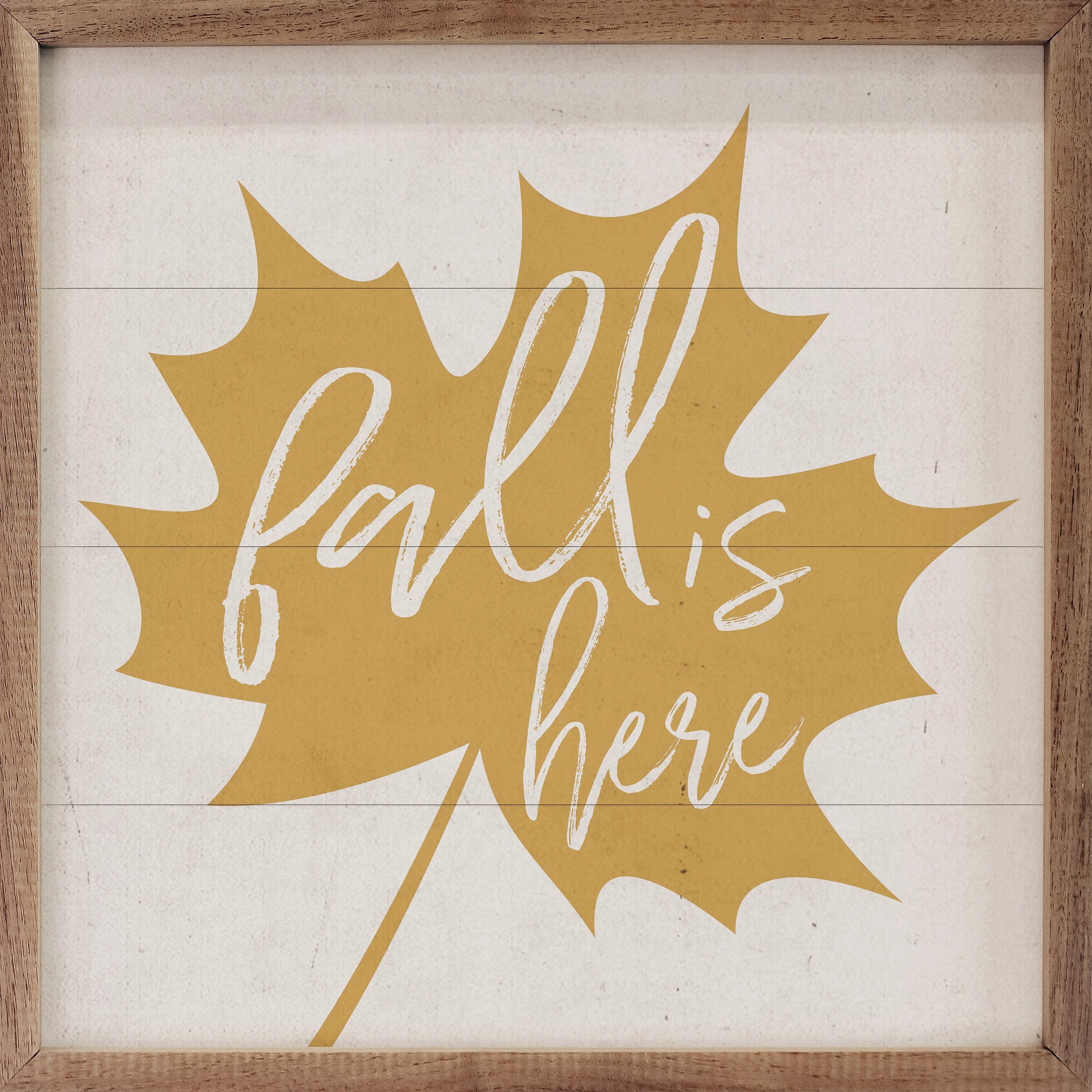 Fall Is Here Gold Leaf White