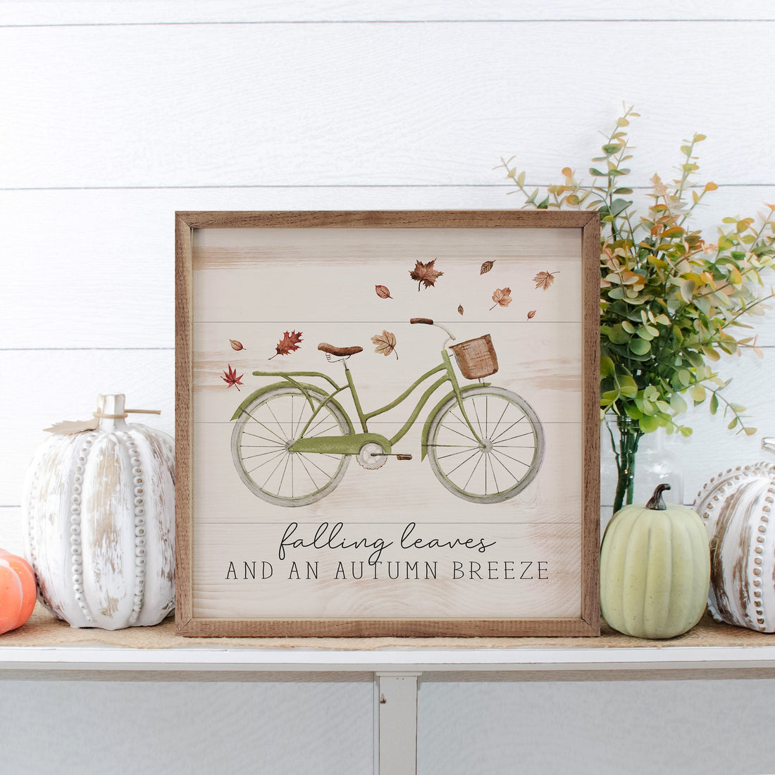 Falling Leaves Bike Whitewash