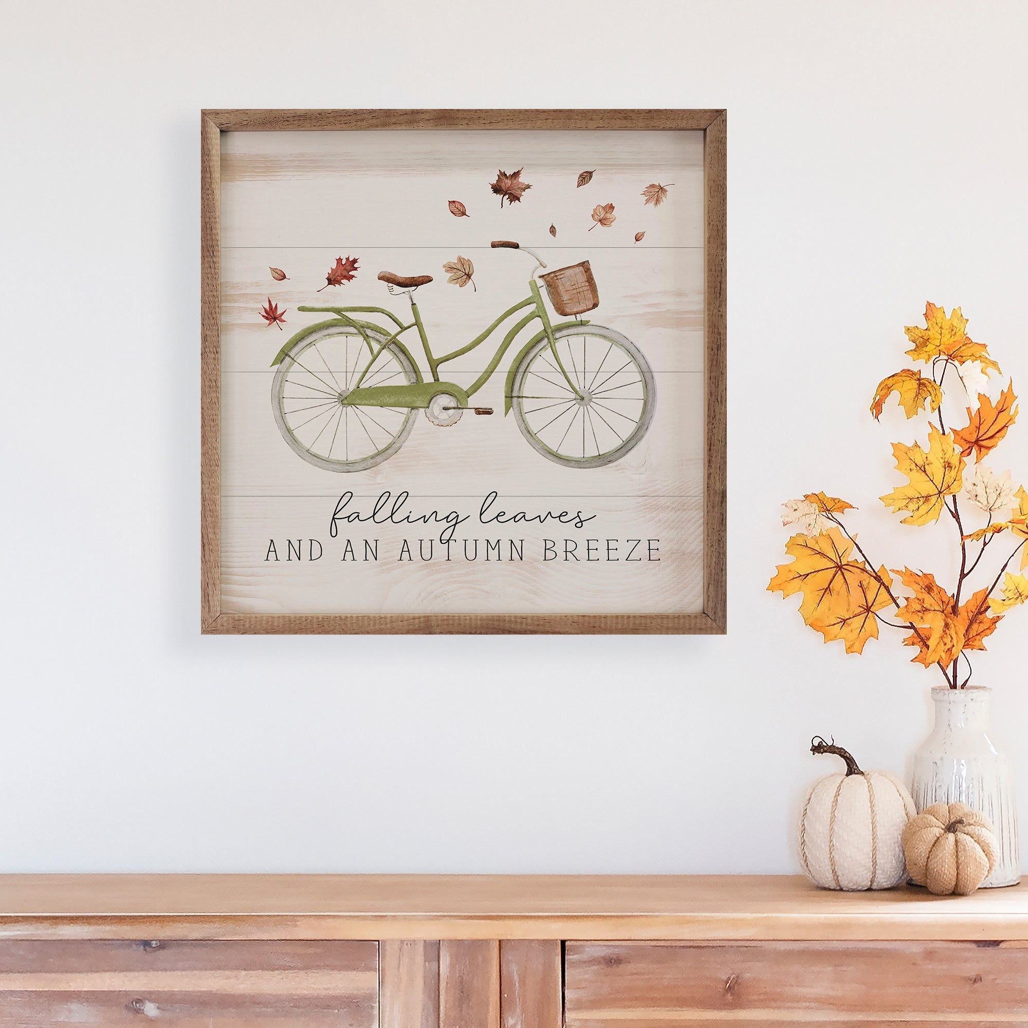 Falling Leaves Bike Whitewash