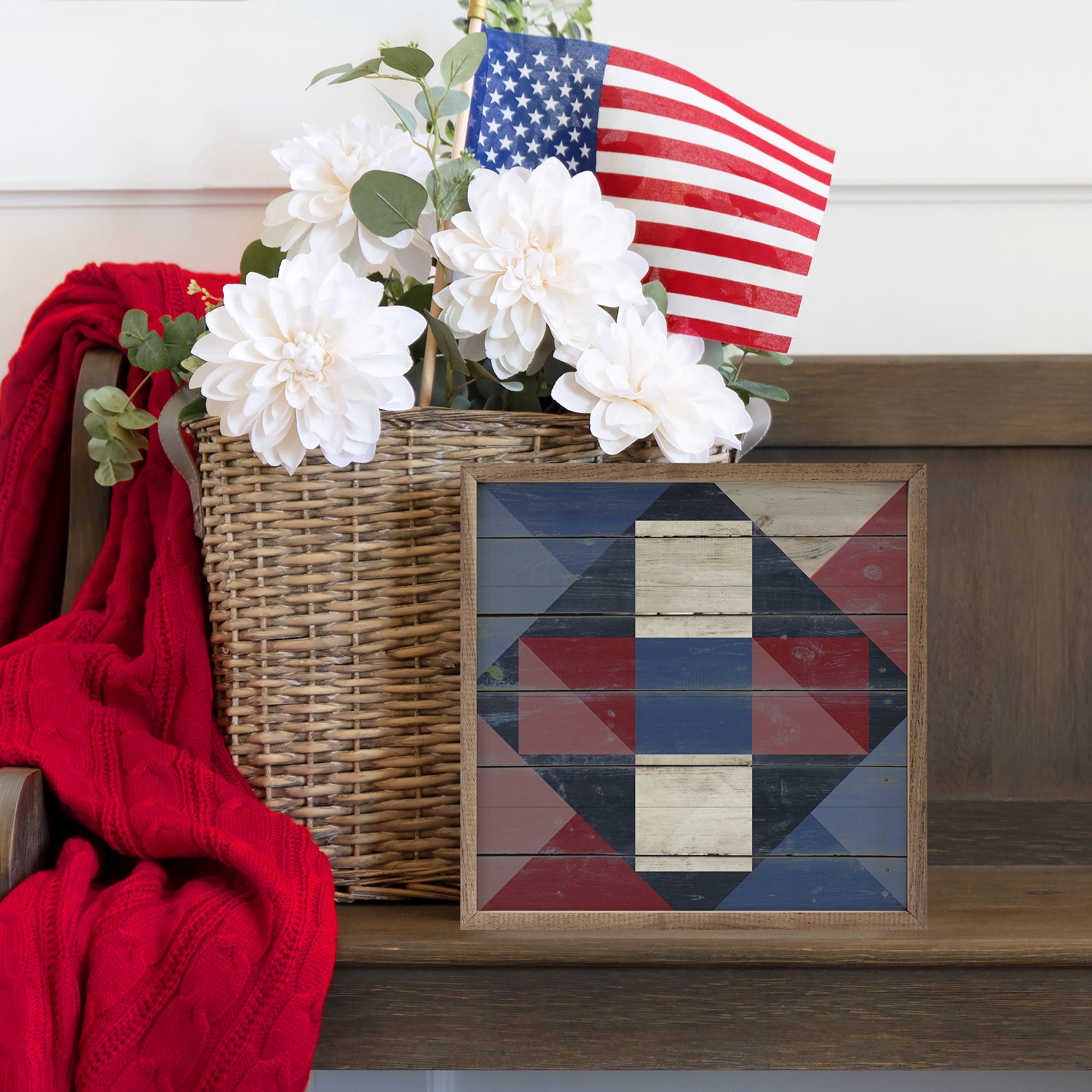 Quilt Festive Americana Cross