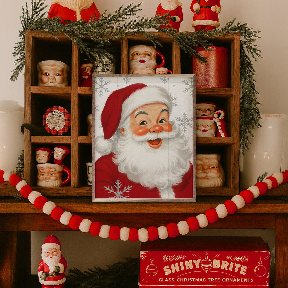 Cherry Santa Snowflakes