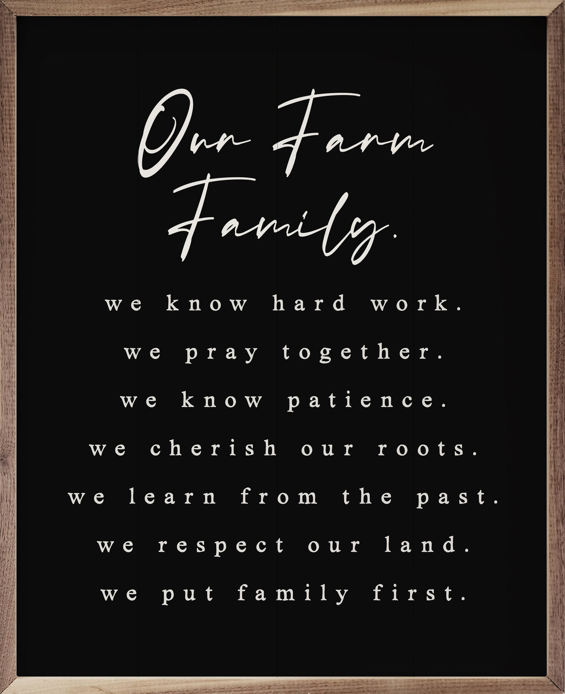 Our Farm Family Values
