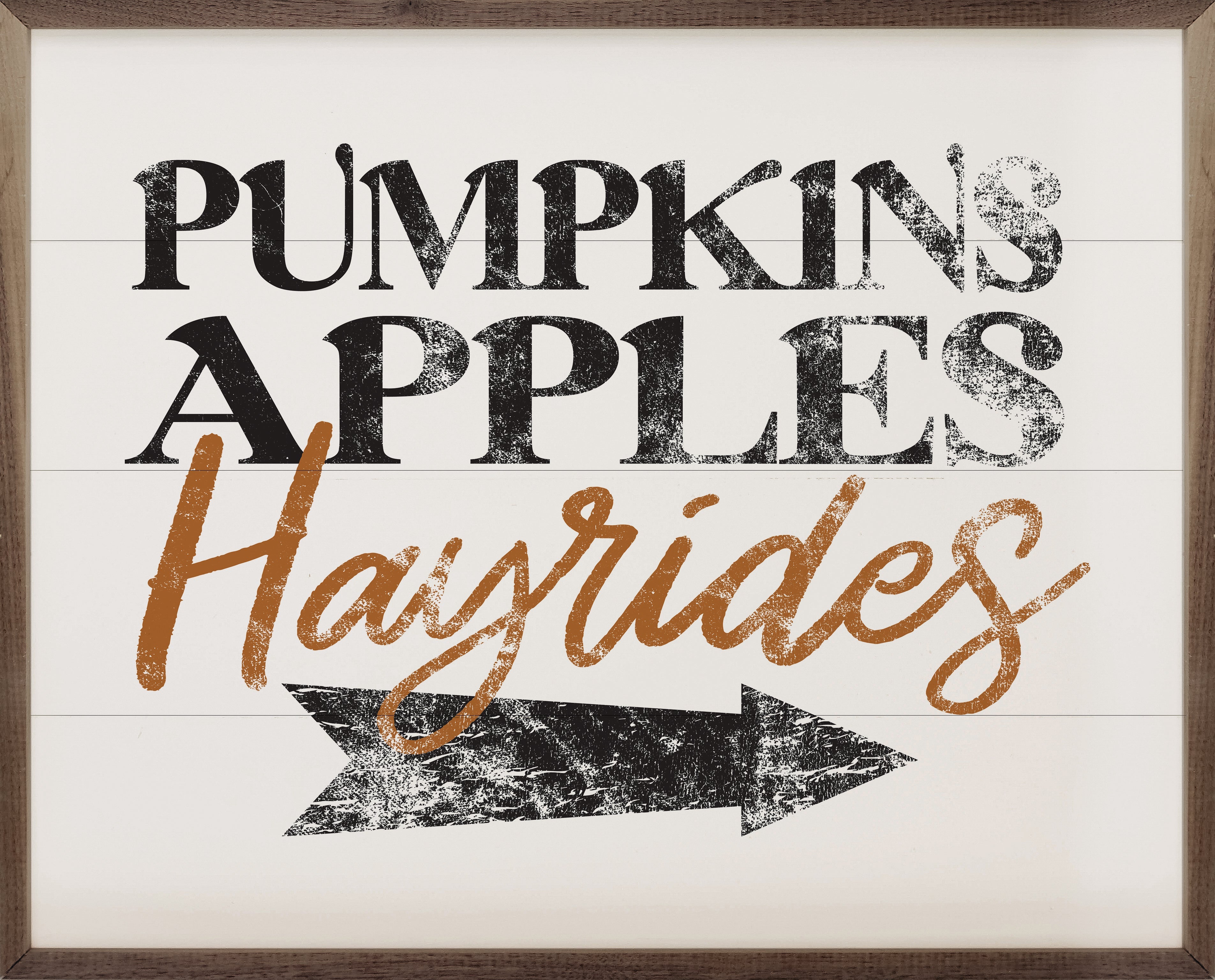Pumpkins Apples Hayrides White