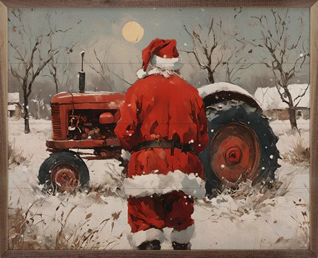 Santa w/ Red Tractor