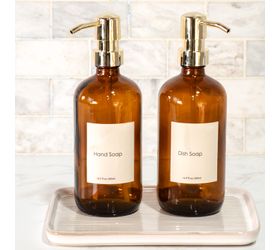 Amber Glass Soap Pump