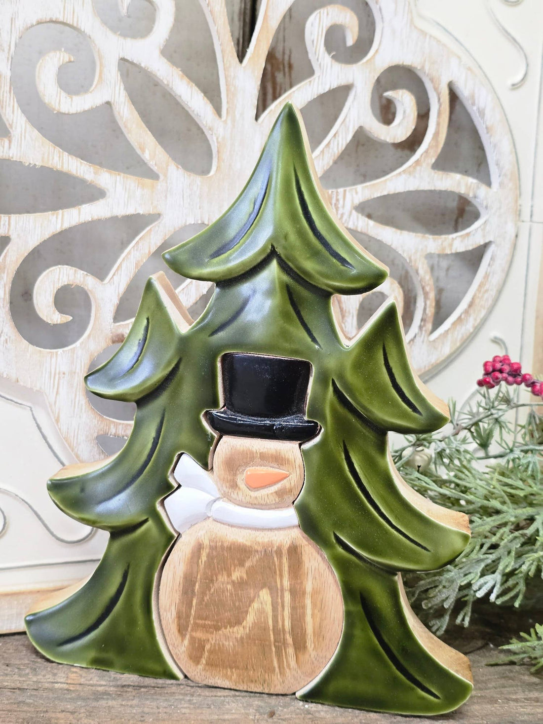 3D Snowman with a Tree