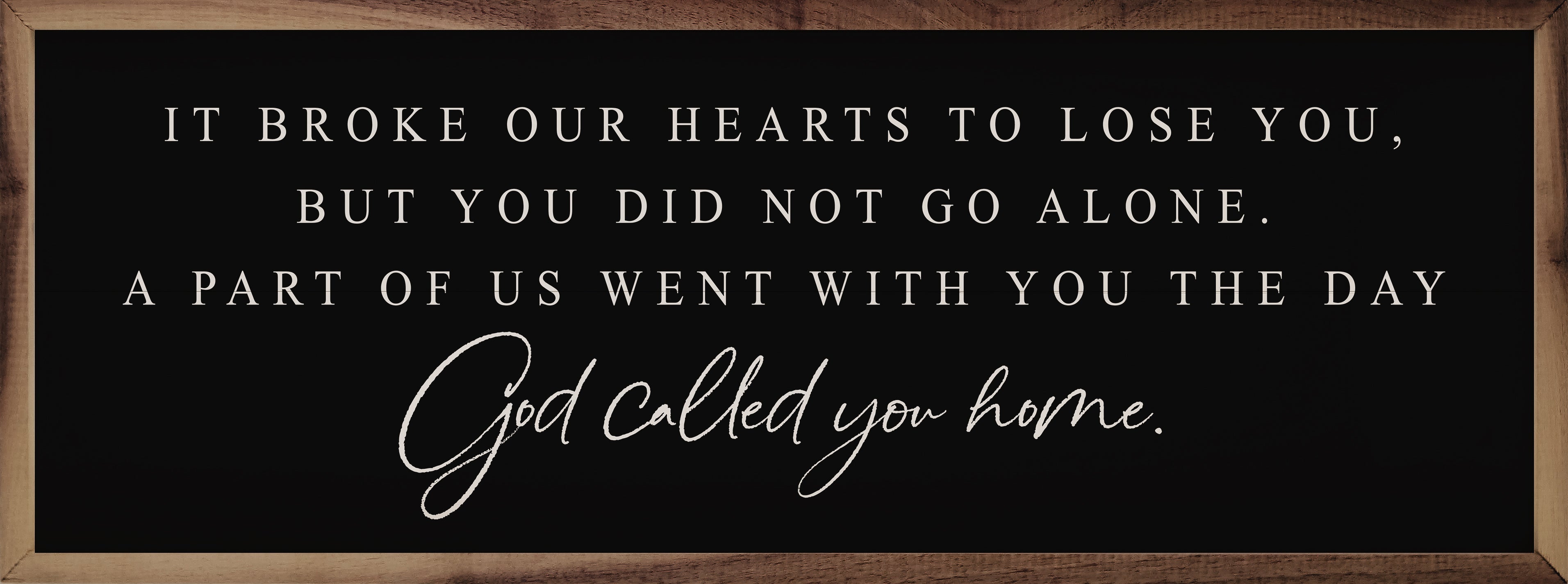 God Called You Home Black