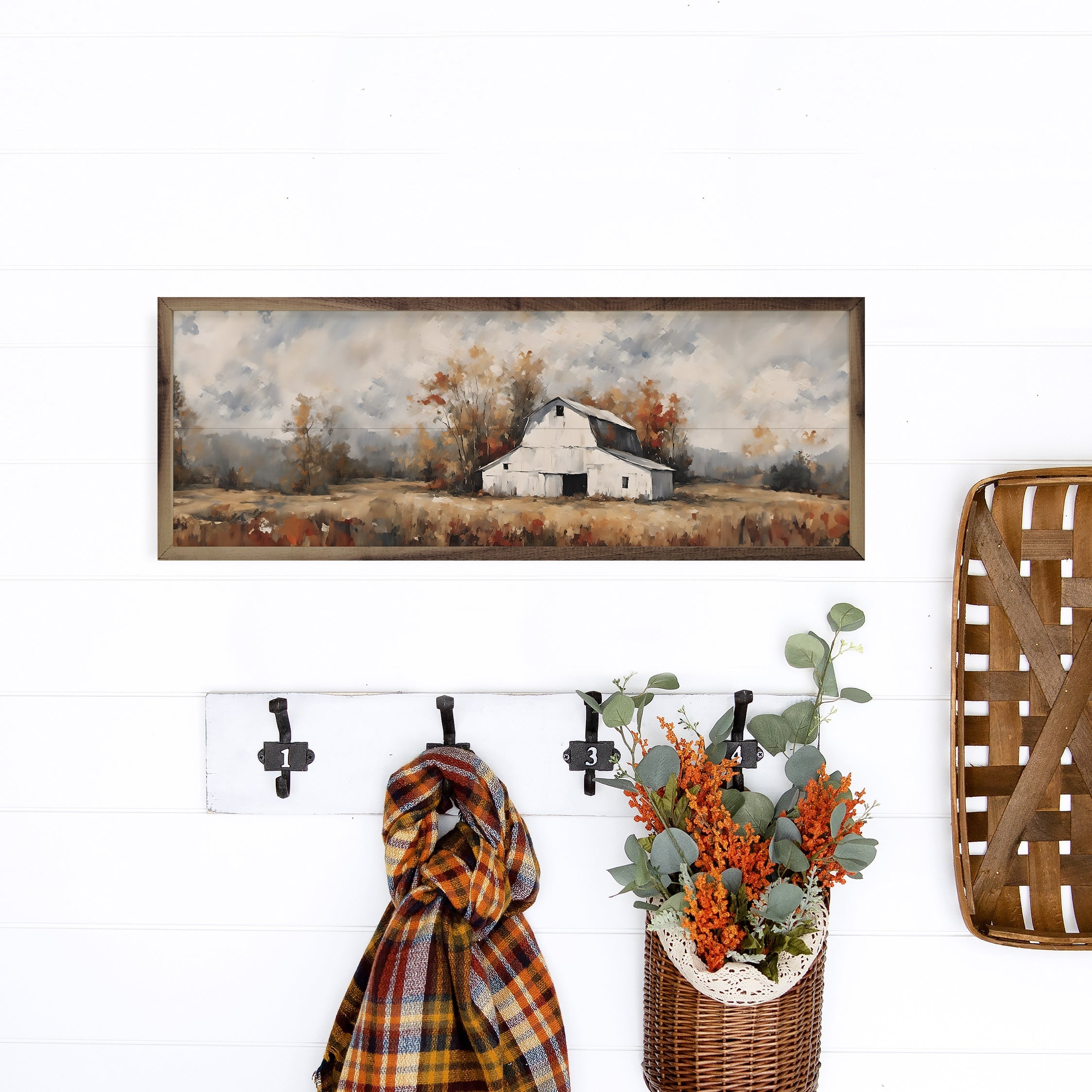 White Barn In The Fall