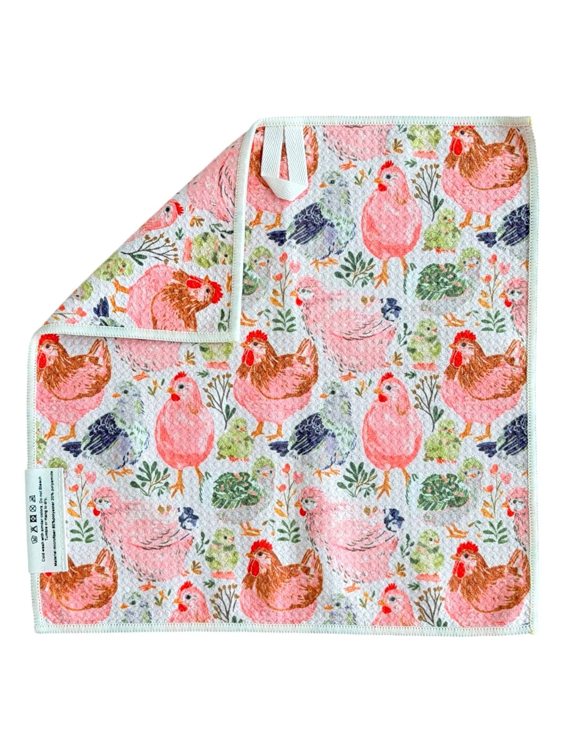 Coop Cuties: Double-Sided Hand Towel & Washcloth