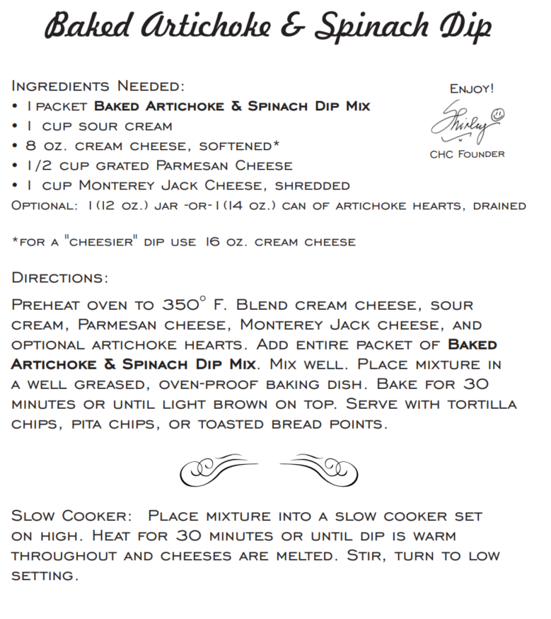 Artisan Kitchen Baked Artichoke & Spinach Dip Mix