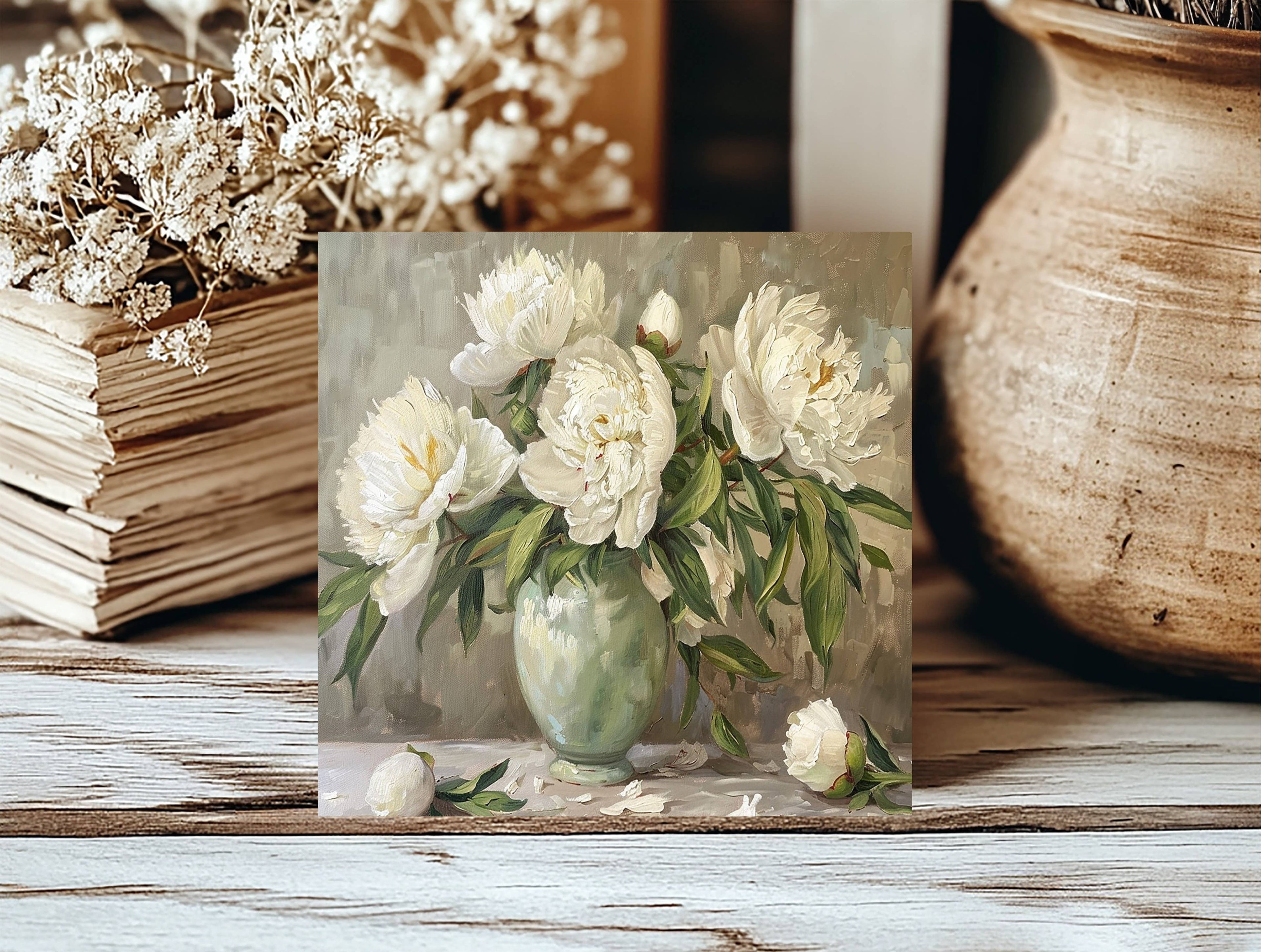 Insert Muted Peony for Square Frame
