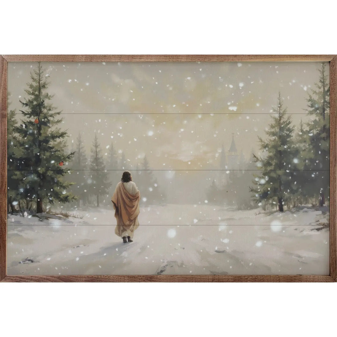 Jesus Walking in the Snow