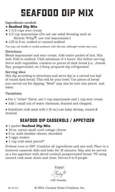 Coastal Kitchen Seafood Dip Mix