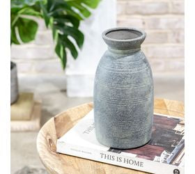 Grey Wash Deco Vase