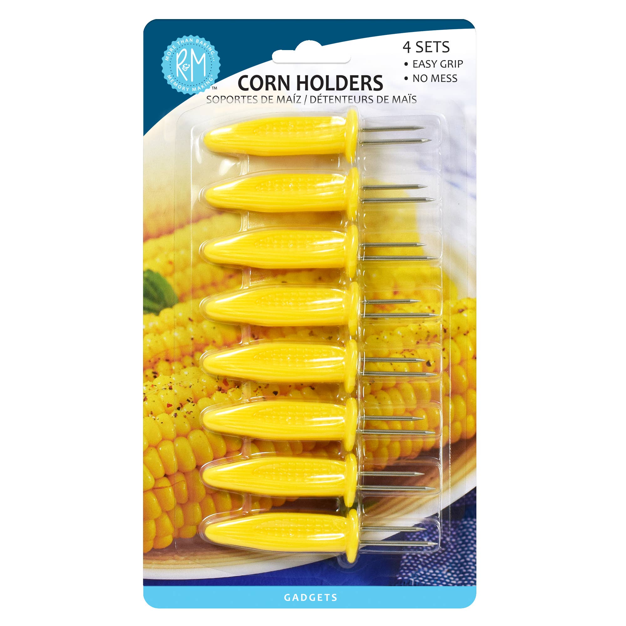 Jumbo Corn Holders S/8 Carded