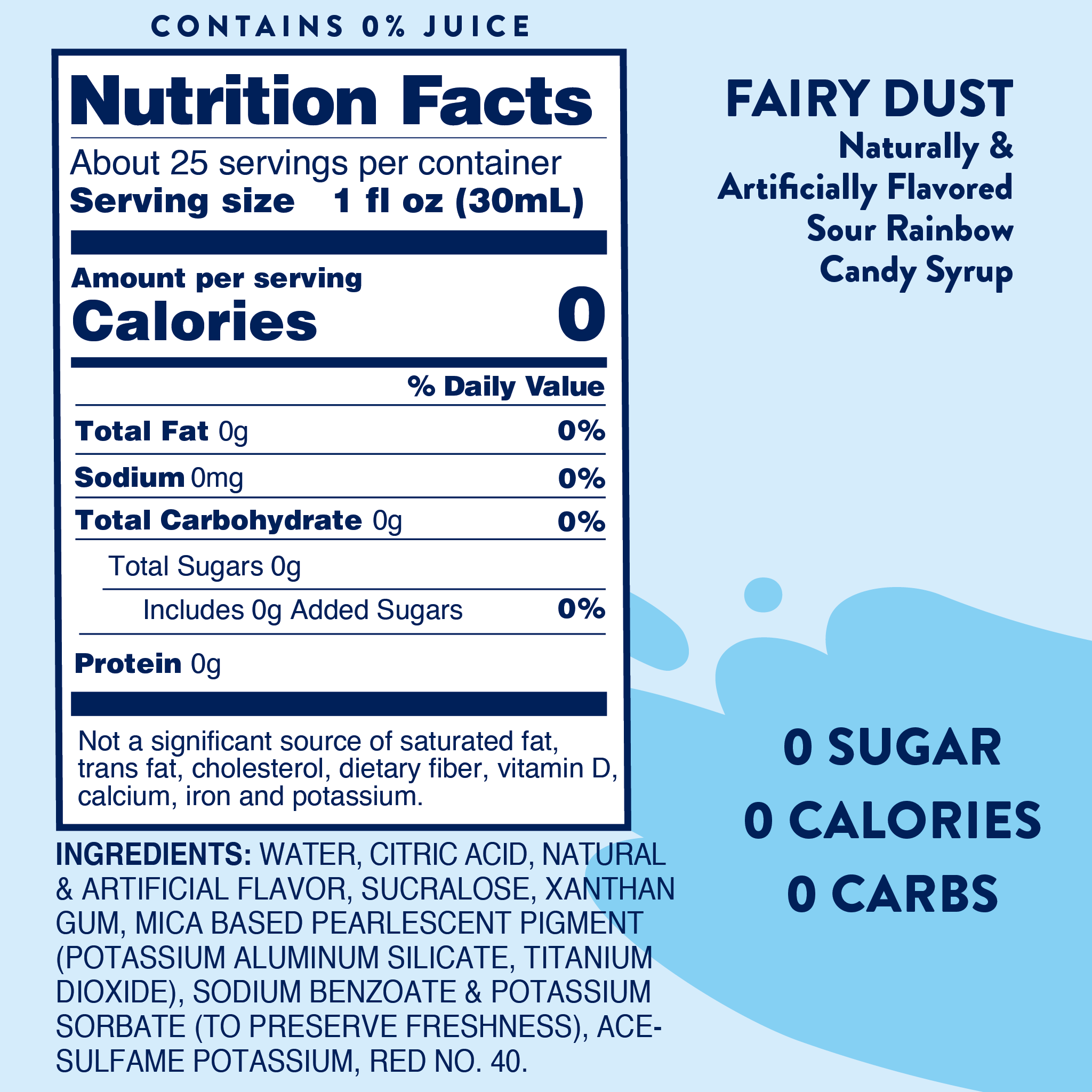 Sour Fairy Dust Syrup - Sugar Free