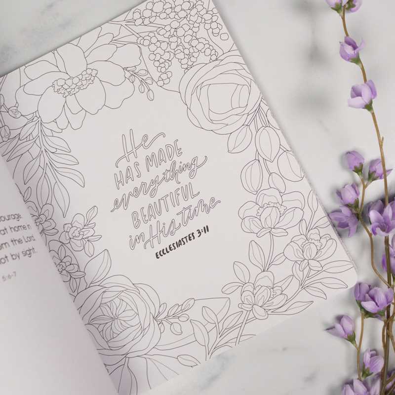 Scriptures and Florals Coloring Book by Allison Loveall