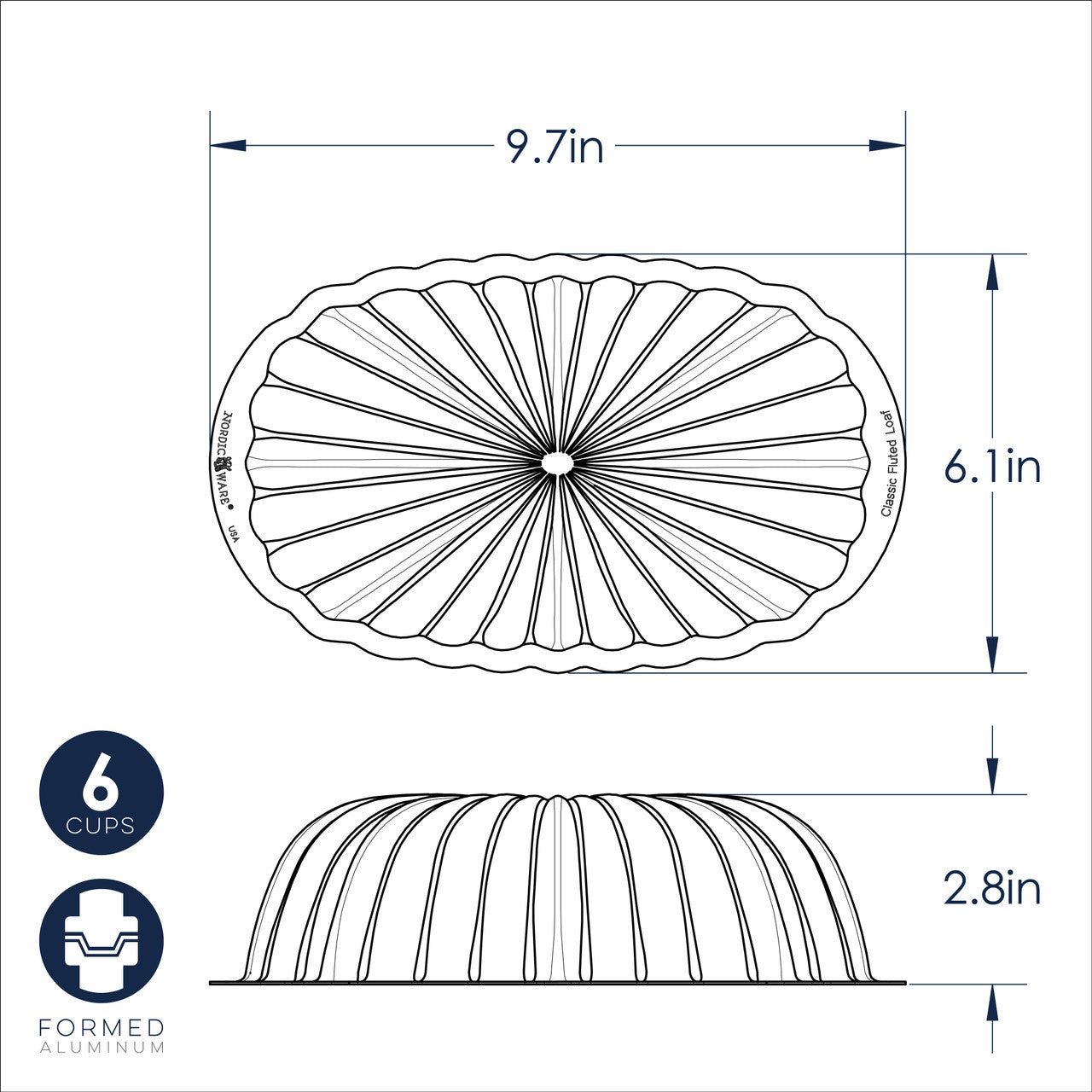 Fluted Loaf Pan & Keeper Set