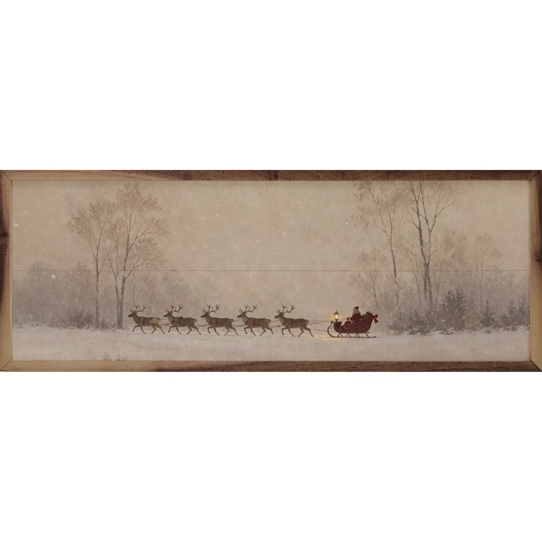 Sleigh Across Winter Meadow
