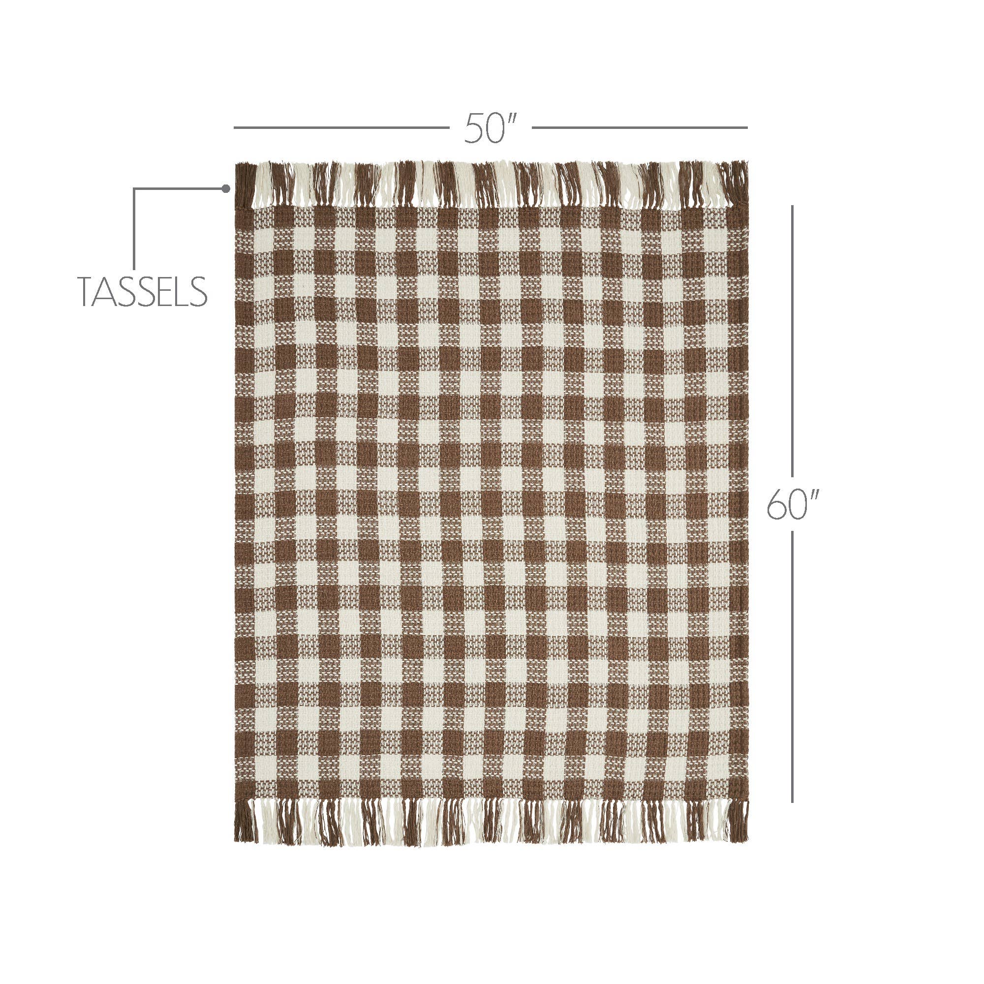 Cocoa Brown Heritage Check Throw