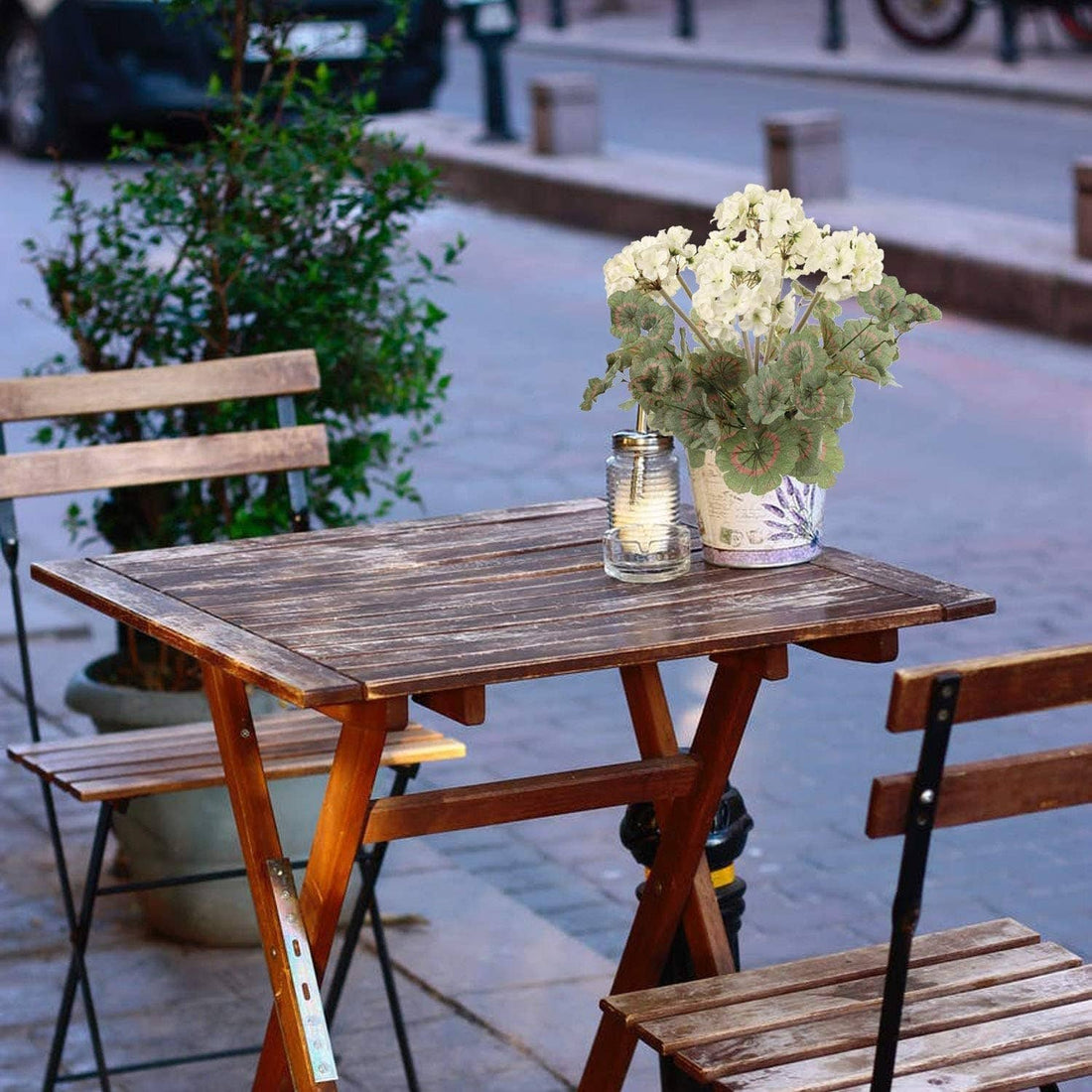 White Geranium Flower Bush