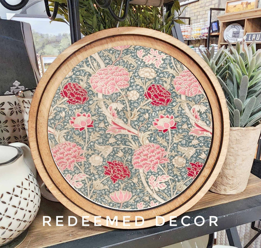 8" Round Pink Morris Art