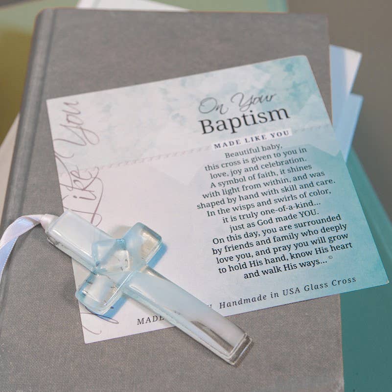 Baby Baptism Gift Glass Cross