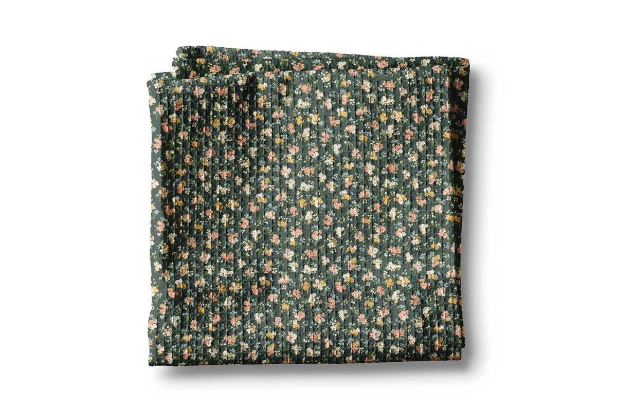 Fall Floral Waffle Weave Kitchen Towel Autumn Flower Boho