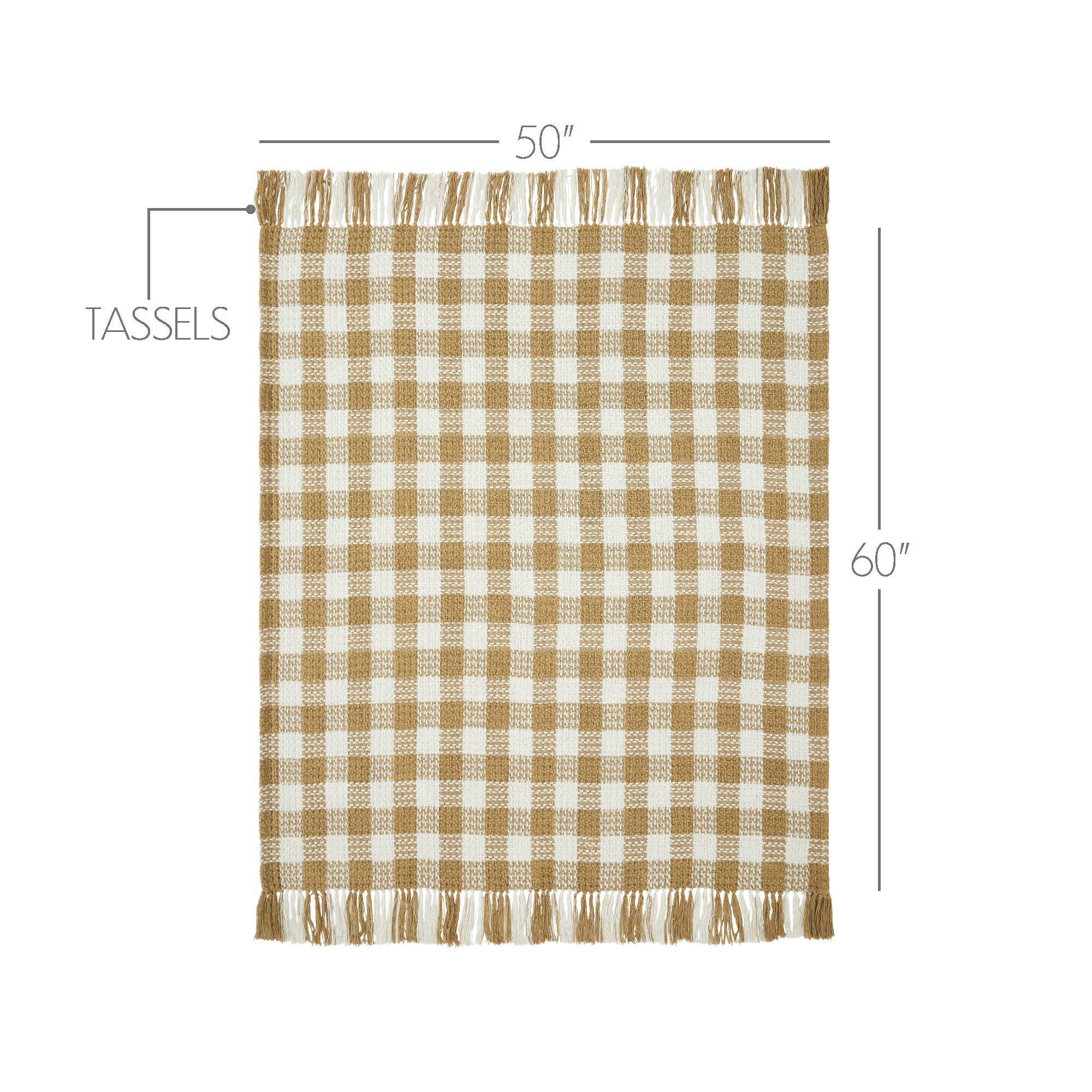 Golden Wheat Heritage Check Throw