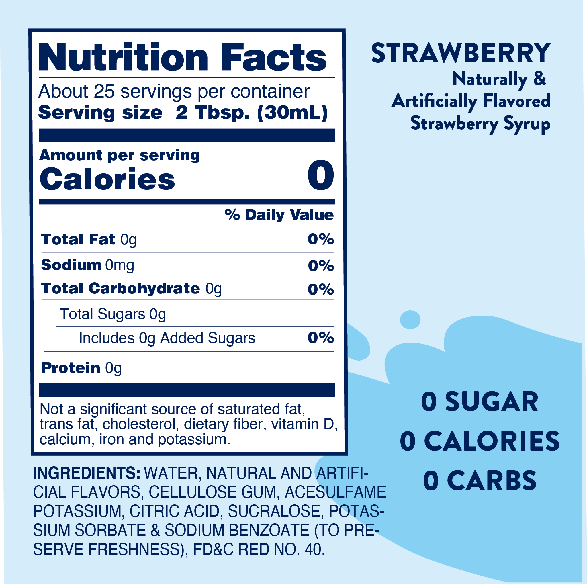 Strawberry Syrup - Sugar Free