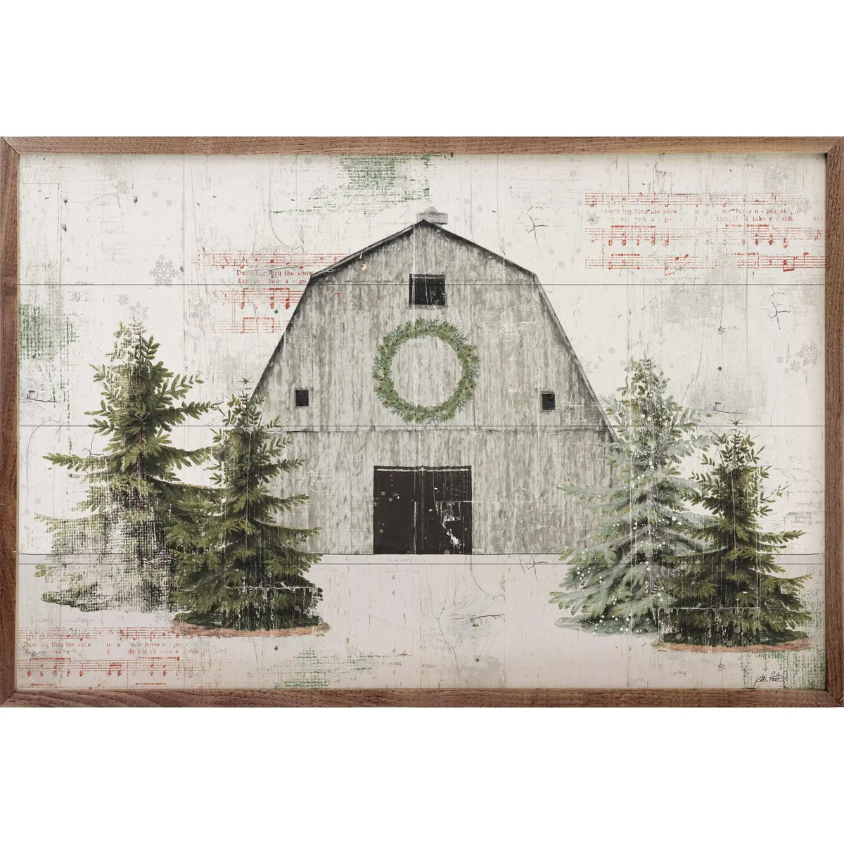 Wooded Holiday Barn by Katie Pertiet