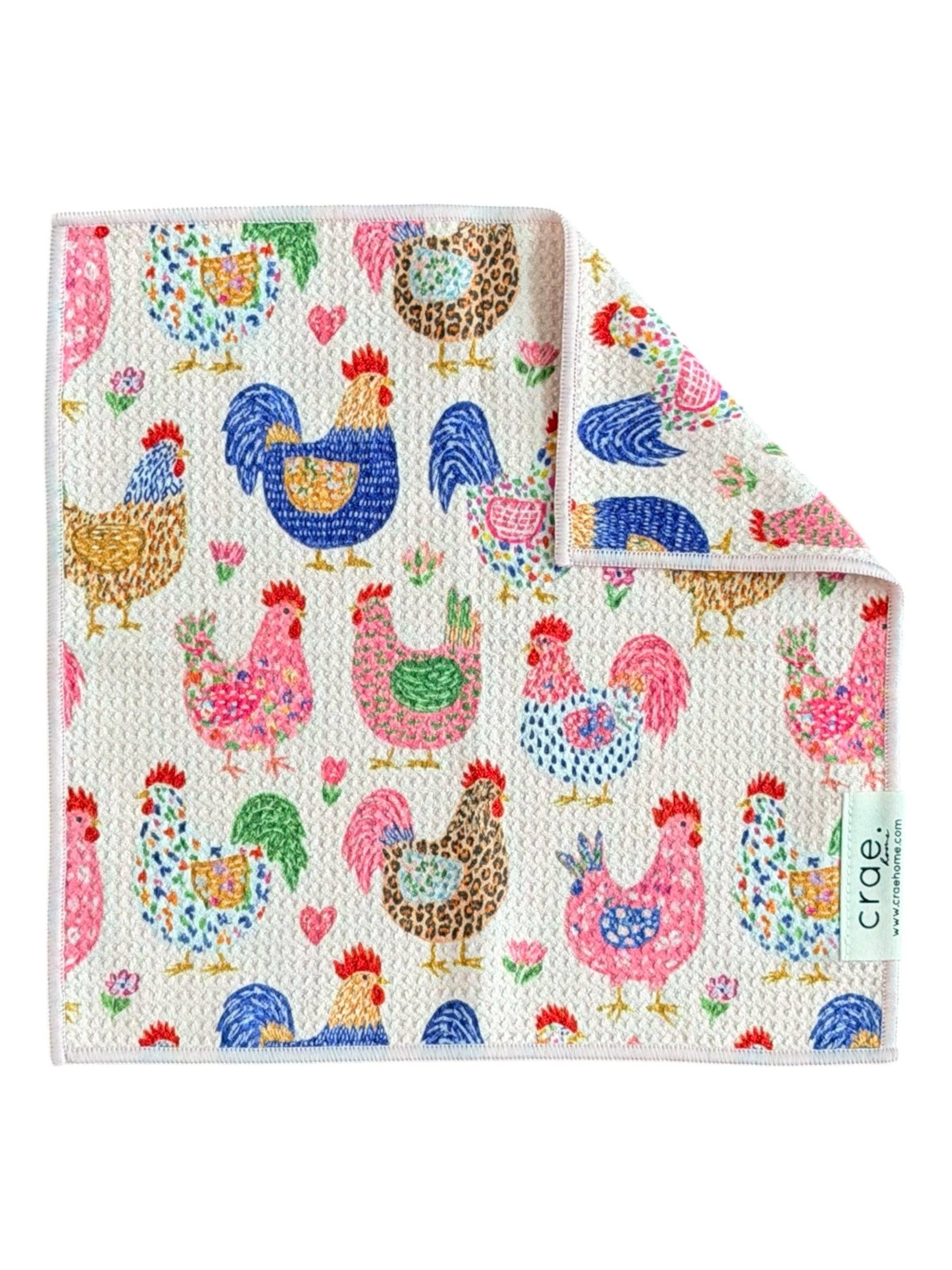 Feathered Friends: Double-Sided Hand Towel & Washcloth