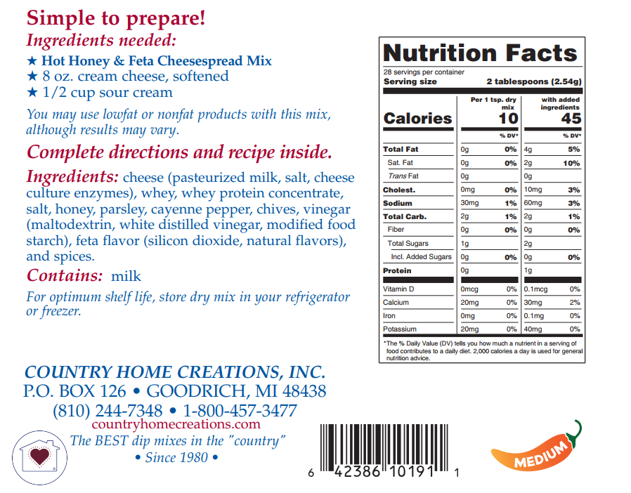 Hot Honey & Feta Cheesespread