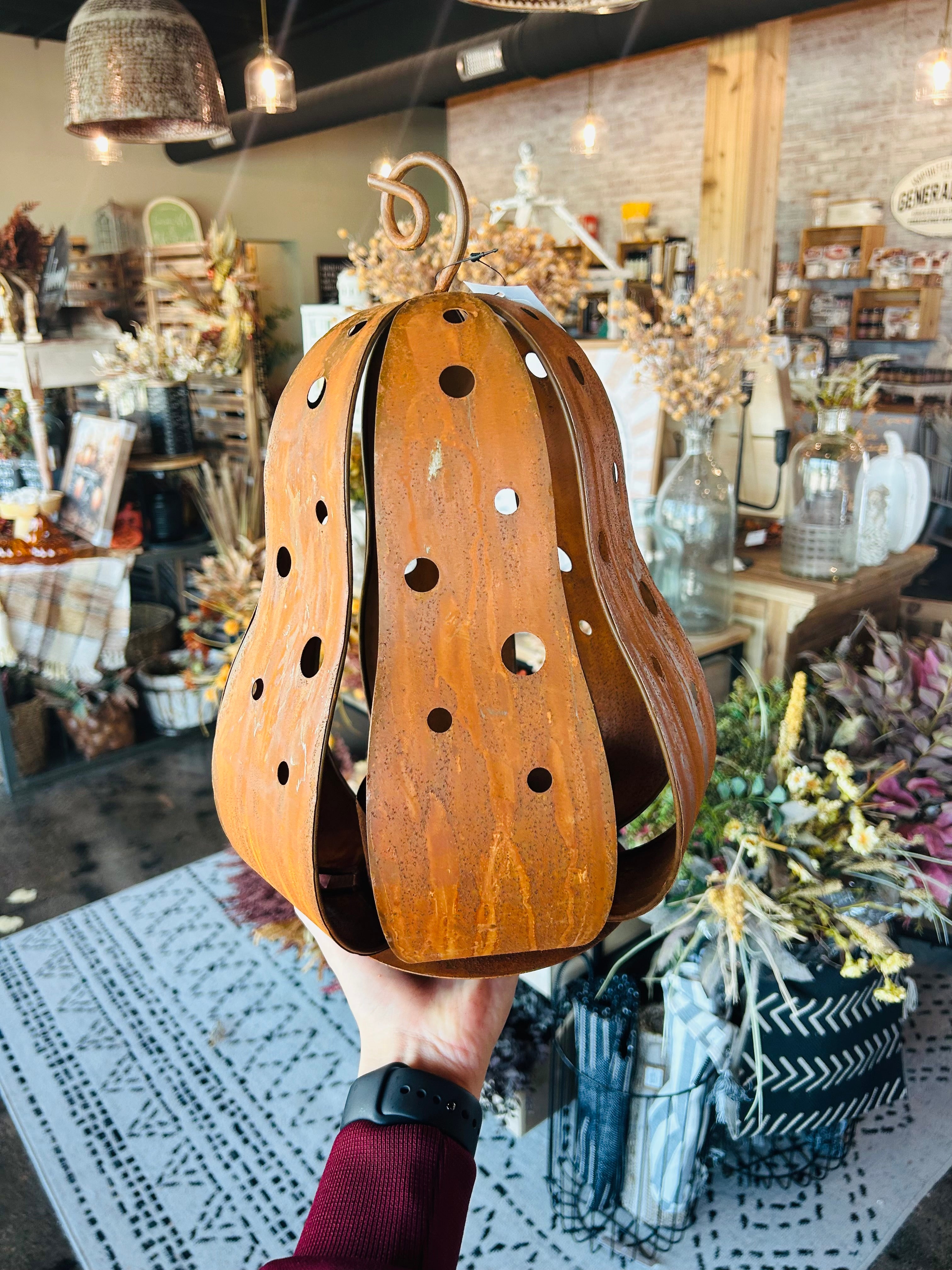Rustic Gourd Lantern