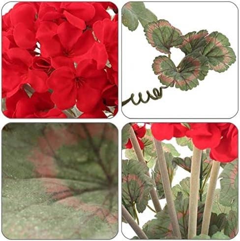 Red Geranium Flower Bush