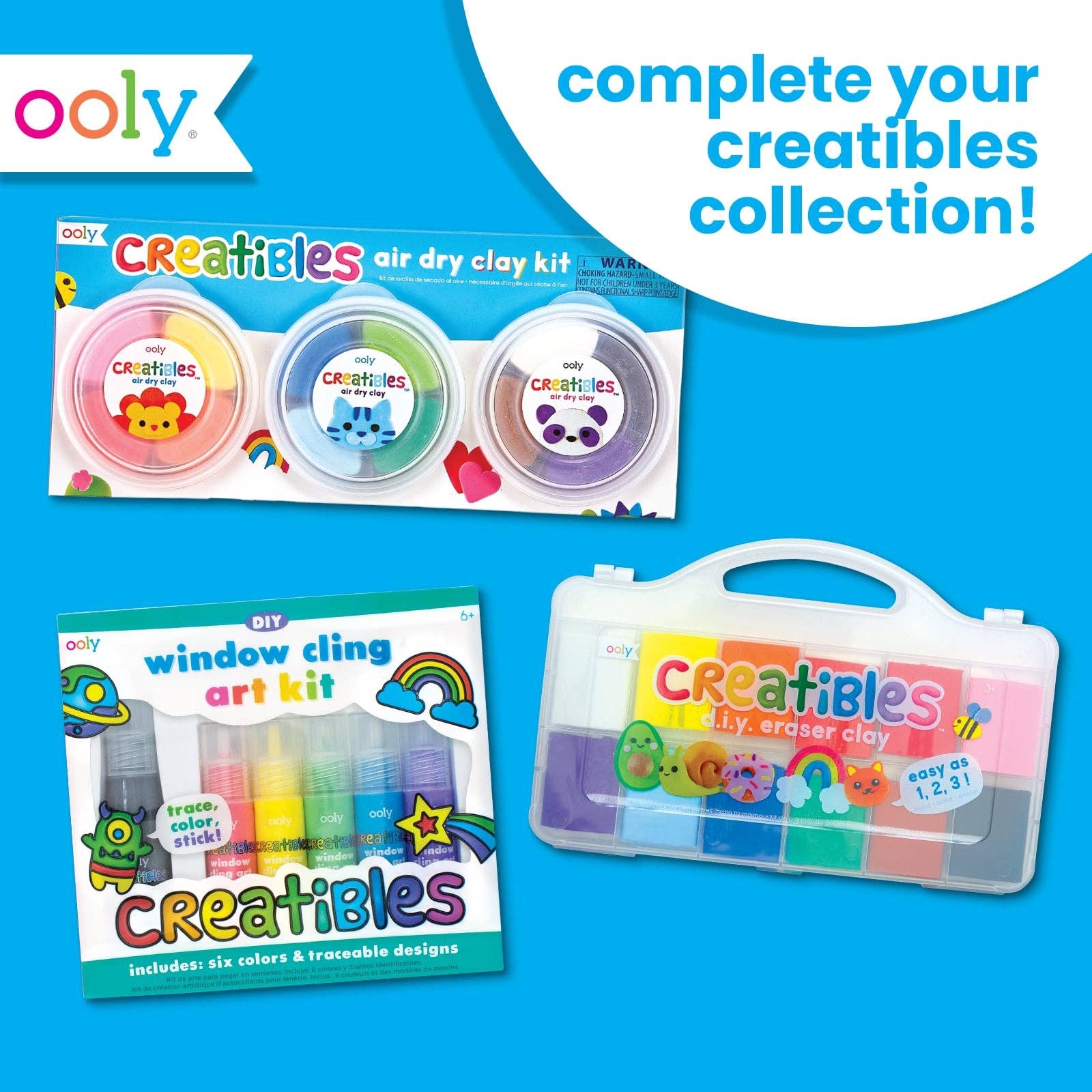Creatibles Air Dry Clay Kit - Set of 12 Colors