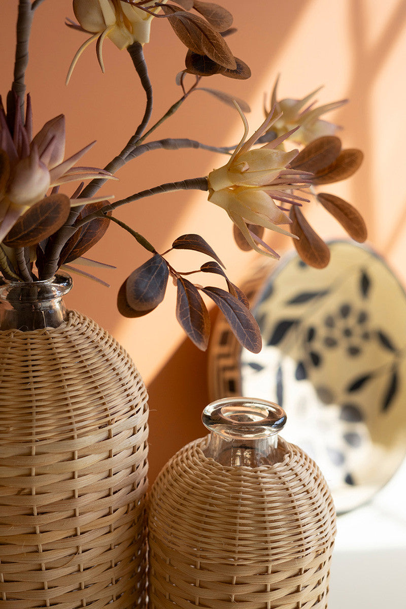 Rattan Wrapped Vase